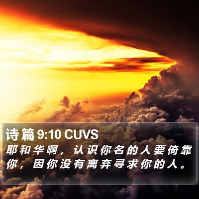 诗 篇 9:10 CUVS Bible Verse Image
