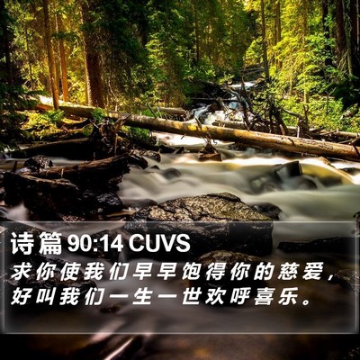 诗 篇 90:14 CUVS Bible Verse Image