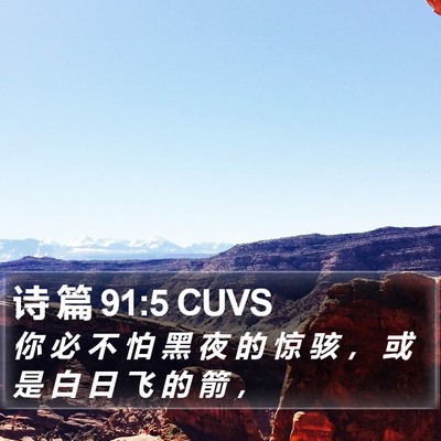 诗 篇 91:5 CUVS Bible Verse Image