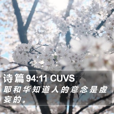 诗 篇 94:11 CUVS Bible Verse Image