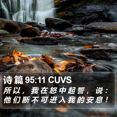 诗 篇 95:11 CUVS Bible Verse Image