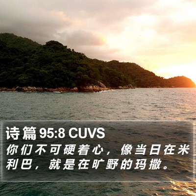 诗 篇 95:8 CUVS Bible Verse Image