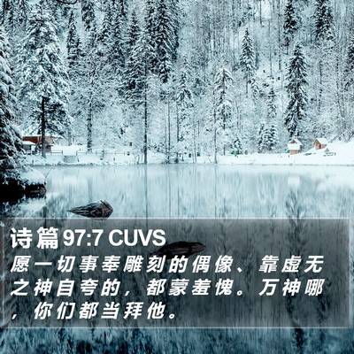 诗 篇 97:7 CUVS Bible Verse Image