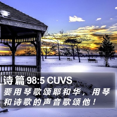 诗 篇 98:5 CUVS Bible Verse Image