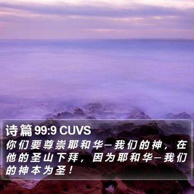 诗 篇 99:9 CUVS Bible Verse Image