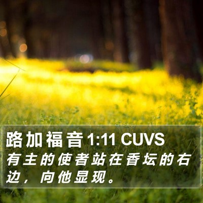 路 加 福 音 1:11 CUVS Bible Verse Image
