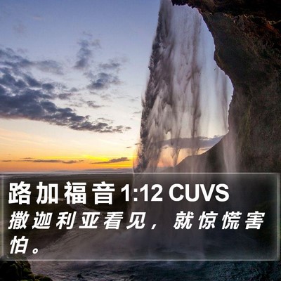 路 加 福 音 1:12 CUVS Bible Verse Image