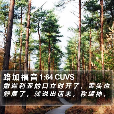 路 加 福 音 1:64 CUVS Bible Verse Image