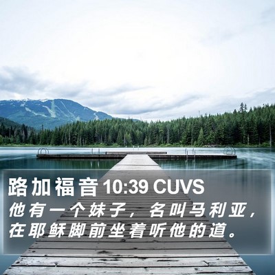 路 加 福 音 10:39 CUVS Bible Verse Image