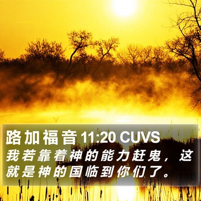 路 加 福 音 11:20 CUVS Bible Verse Image