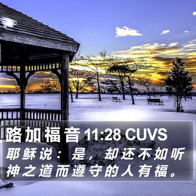 路 加 福 音 11:28 CUVS Bible Verse Image