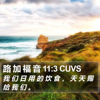 路 加 福 音 11:3 CUVS Bible Verse Image