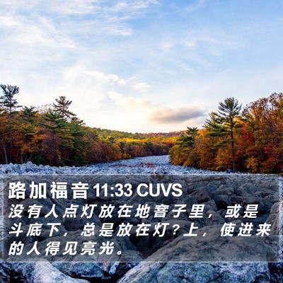 路 加 福 音 11:33 CUVS Bible Verse Image