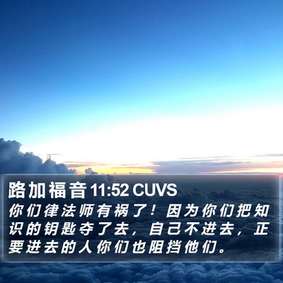 路 加 福 音 11:52 CUVS Bible Verse Image