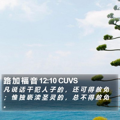 路 加 福 音 12:10 CUVS Bible Verse Image