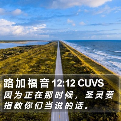 路 加 福 音 12:12 CUVS Bible Verse Image