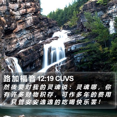 路 加 福 音 12:19 CUVS Bible Verse Image