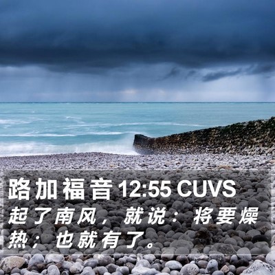路 加 福 音 12:55 CUVS Bible Verse Image
