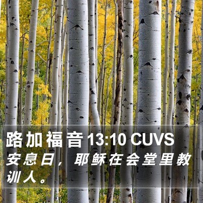 路 加 福 音 13:10 CUVS Bible Verse Image