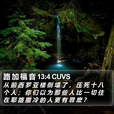 路 加 福 音 13:4 CUVS Bible Verse Image