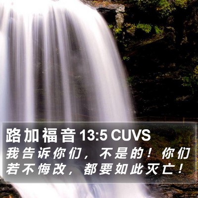 路 加 福 音 13:5 CUVS Bible Verse Image