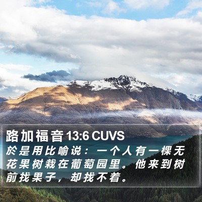 路 加 福 音 13:6 CUVS Bible Verse Image