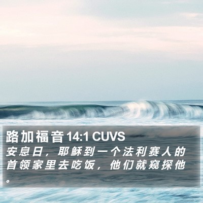 路 加 福 音 14:1 CUVS Bible Verse Image