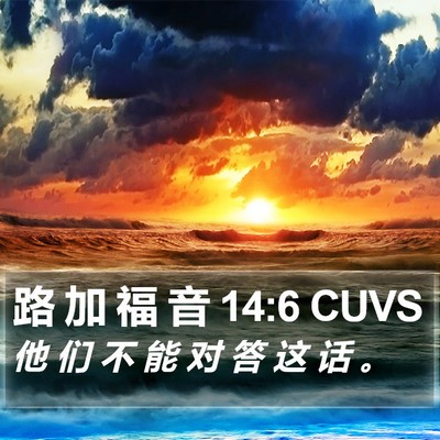 路 加 福 音 14:6 CUVS Bible Verse Image