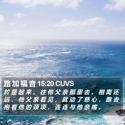 路 加 福 音 15:20 CUVS Bible Verse Image
