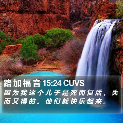 路 加 福 音 15:24 CUVS Bible Verse Image