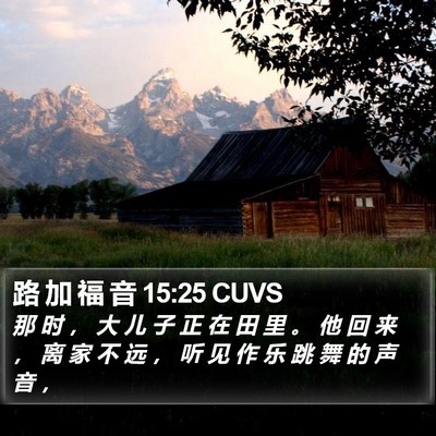 路 加 福 音 15:25 CUVS Bible Verse Image