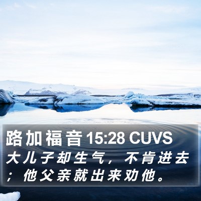 路 加 福 音 15:28 CUVS Bible Verse Image