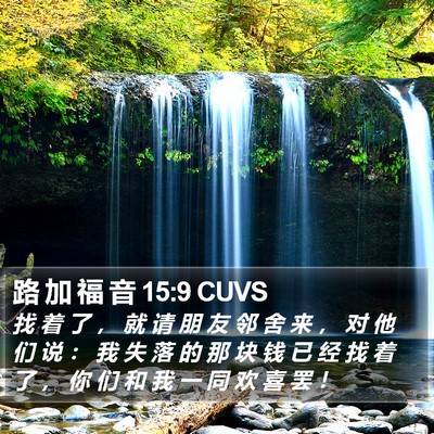 路 加 福 音 15:9 CUVS Bible Verse Image