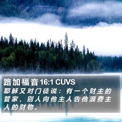 路 加 福 音 16:1 CUVS Bible Verse Image
