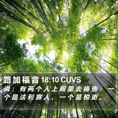 路 加 福 音 18:10 CUVS Bible Verse Image