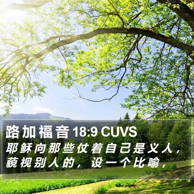 路 加 福 音 18:9 CUVS Bible Verse Image