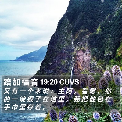 路 加 福 音 19:20 CUVS Bible Verse Image