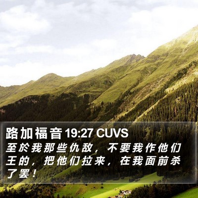 路 加 福 音 19:27 CUVS Bible Verse Image