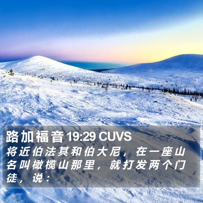 路 加 福 音 19:29 CUVS Bible Verse Image