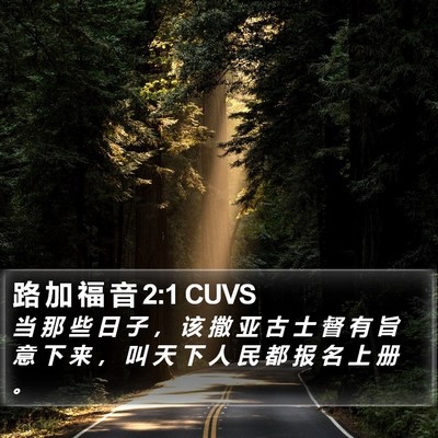 路 加 福 音 2:1 CUVS Bible Verse Image