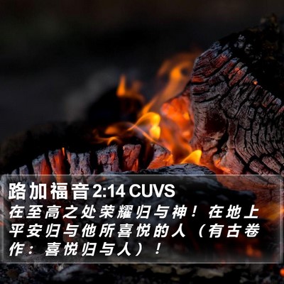 路 加 福 音 2:14 CUVS Bible Verse Image