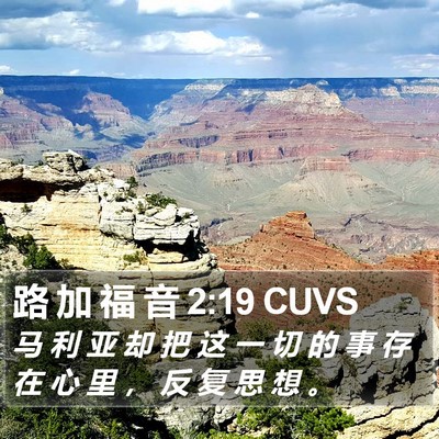 路 加 福 音 2:19 CUVS Bible Verse Image