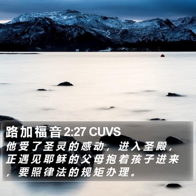 路 加 福 音 2:27 CUVS Bible Verse Image