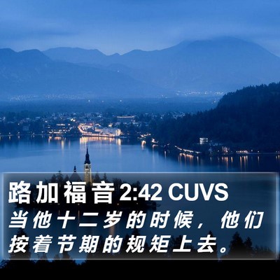 路 加 福 音 2:42 CUVS Bible Verse Image
