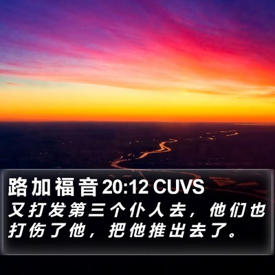 路 加 福 音 20:12 CUVS Bible Verse Image
