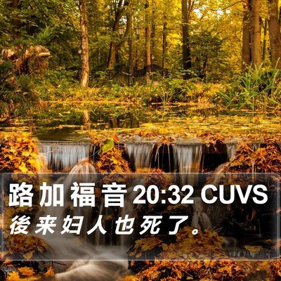 路 加 福 音 20:32 CUVS Bible Verse Image