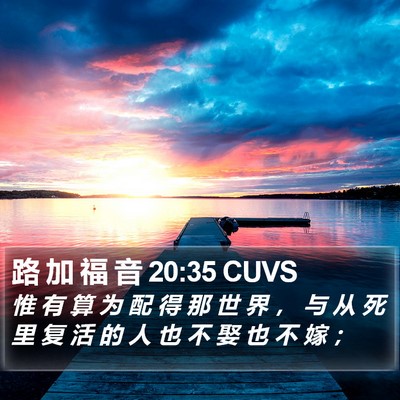 路 加 福 音 20:35 CUVS Bible Verse Image