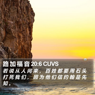 路 加 福 音 20:6 CUVS Bible Verse Image