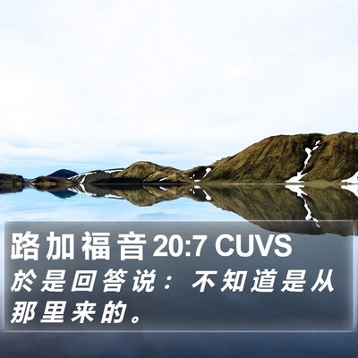 路 加 福 音 20:7 CUVS Bible Verse Image