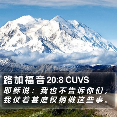 路 加 福 音 20:8 CUVS Bible Verse Image
